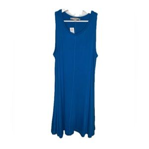 Loft Sleeveless Swing A Line Dress Electric Blue Size Medium NWT